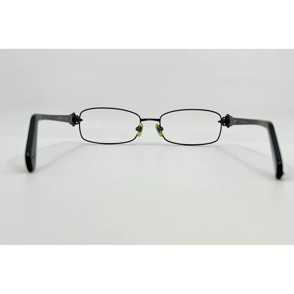 Kay Unger Eyeglasses Womens Black K179 BLK Metal Floral Hinge 52-17-140
